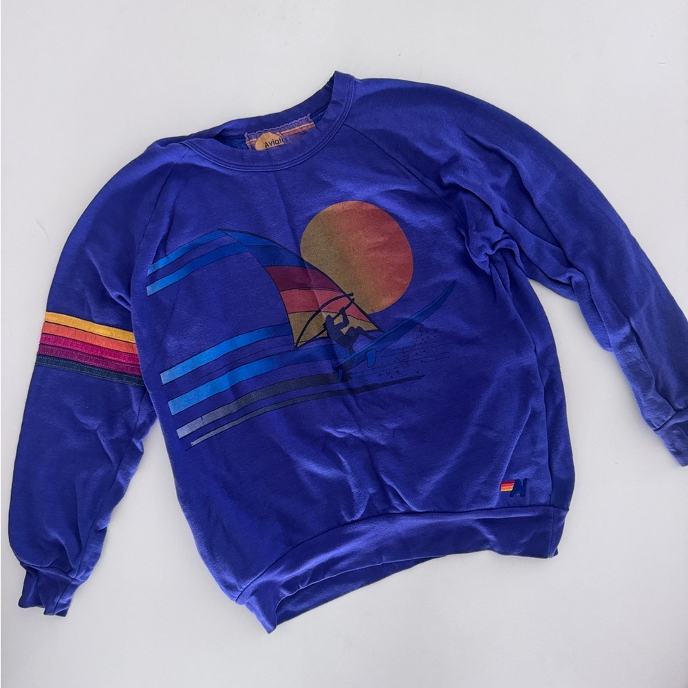 Vintage Aviator Nation windsurfer crewneck with pockets